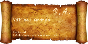 Vései Andrea névjegykártya